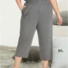 Solid Pocket Elastic Waist Sleep Pants 2 Solid Pocket Elastic Waist Sleep Pants -Clothing Shop 378799319 zq