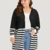 Supersoft Essentials Striped Open Front Cardigan