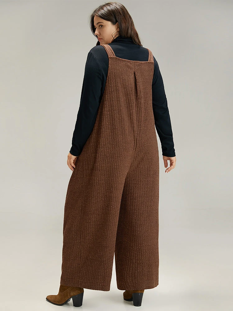 Solid Pocket Pleated Adjustable Straps Jumpsuit 6 Solid Pocket Pleated Adjustable Straps Jumpsuit - Image 4