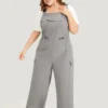 Solid Flap Pocket Drawstring Side Overall Jumpsuit -Clothing Shop 388732144 jv d4b9e5c9 b497 4758 b54c 2311ecdd1c63