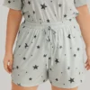Star Print Elastic Waist Bowknot Sleep Shorts 2 Star Print Elastic Waist Bowknot Sleep Shorts -Clothing Shop 391807268 ia
