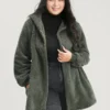 Solid Pocket Open Front Hooded Coat -Clothing Shop 3 5104d1a0 1fd5 4488 a0ad 3c2dce020043