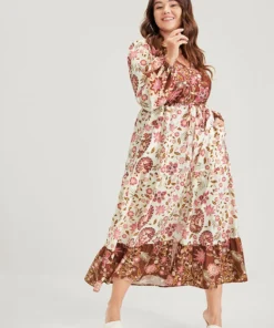 Floral Lantern Sleeve Pocket Split Tie Flutter Midi Dress 11 Floral Lantern Sleeve Pocket Split Tie Flutter Midi Dress -Clothing Shop 3 f164977c 743a 4675 aa99 40246f0975bd