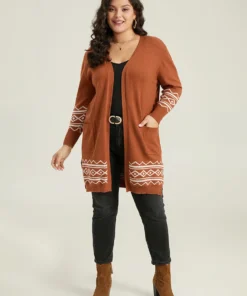 Supersoft Essentials Bandana Split Side Cardigan -Clothing Shop 400207600 xa