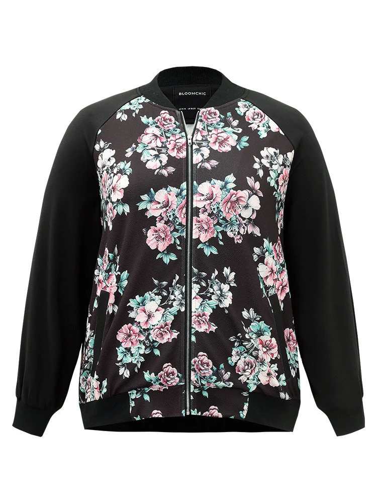 Floral Patchwork Zipper Pocket Jacket 11 Floral Patchwork Zipper Pocket Jacket - Image 9