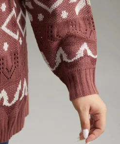 Bandana Print Eyelet Metal Button Fly Cardigan -Clothing Shop 400553946 im