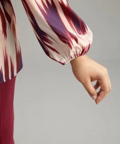 Tie Dye Print Ties Square Neck Blouse 18 Tie Dye Print Ties Square Neck Blouse -Clothing Shop 40115621 qt