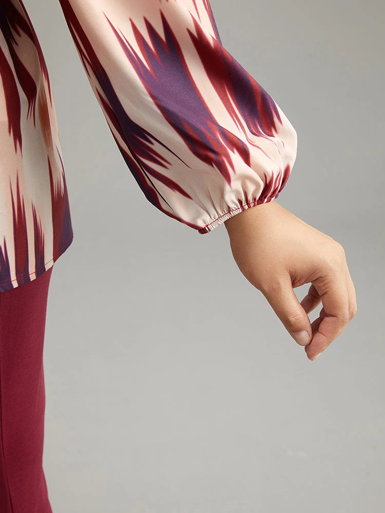 Tie Dye Print Ties Square Neck Blouse 10 Tie Dye Print Ties Square Neck Blouse - Image 8