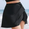 Twist Front Asymmetrical Swim Skirt