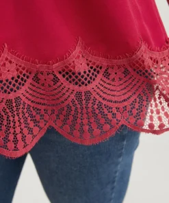 Solid Pleated Front Lace Hem Tank Top 12 Solid Pleated Front Lace Hem Tank Top -Clothing Shop 402878779 oq