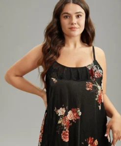 Floral Print Adjustable Straps Cami Loungewear -Clothing Shop 402905826 vb 987563aa 1766 47fc b817 26993df696a5