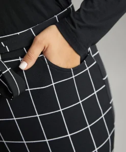 Plaid Elastic Waist Ties Bodycon Pants 15 Plaid Elastic Waist Ties Bodycon Pants -Clothing Shop 404893073 zo