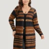 Halloween Striped Open Front Coat