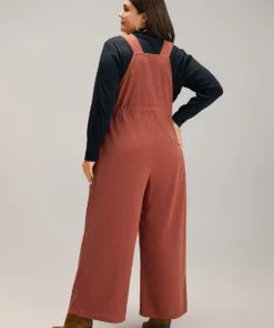 Plain Textured Drawstring Adjustable Straps Jumpsuit -Clothing Shop 407107151 pt 2f8a92c6 5a8e 4cfd a366 dc8ed7a0ef0e
