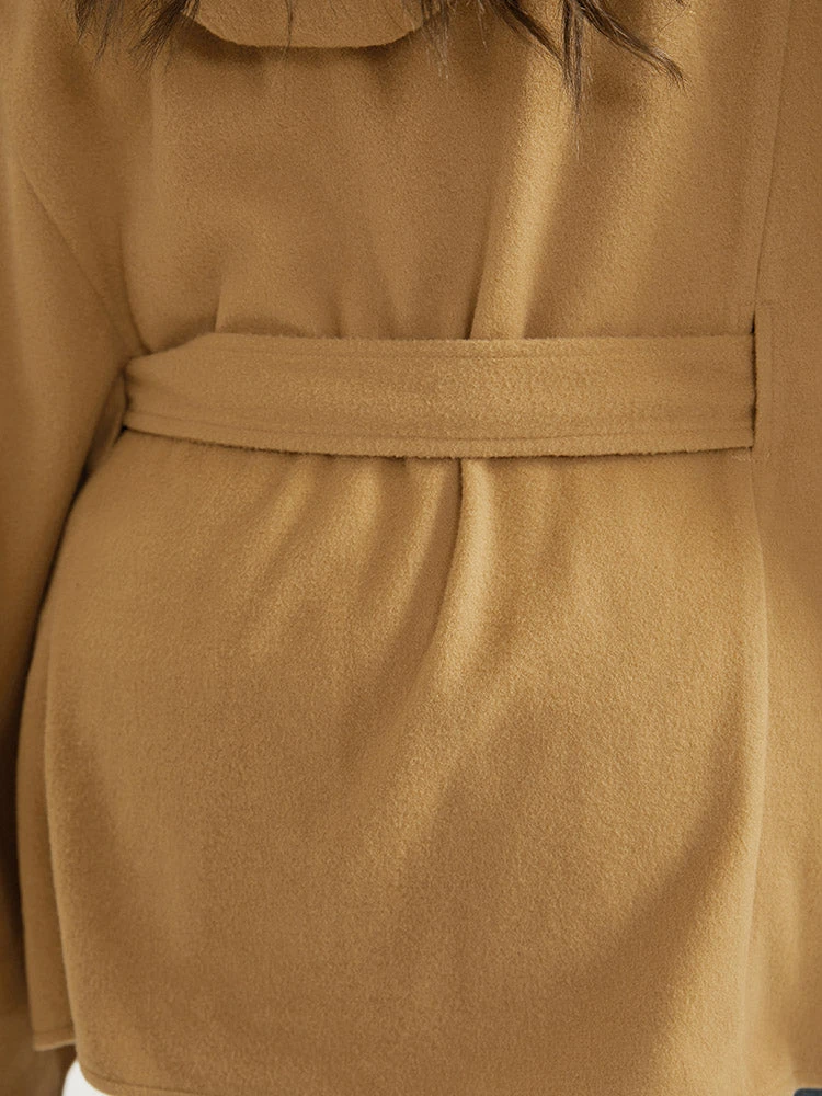 Solid Hooded Belted Batwing Sleeve Jacket 13 Solid Hooded Belted Batwing Sleeve Jacket - Image 11