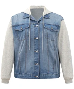 Hooded Patchwork Flap Pocket Denim Jacket -Clothing Shop 411086235 ww fe58e9b3 6b0e 4f27 b882 4b5db9ea89c6