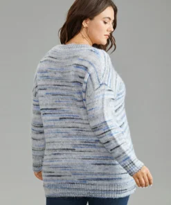 Ombre Heather Drop Shoulder Pullover -Clothing Shop 417632174 ji