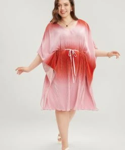 Ombre Print V Neck Drawstring Cover Up 14 Ombre Print V Neck Drawstring Cover Up -Clothing Shop 418452247 dl e8e86f56 b13a 40bb 901e cebd3fbccbd9