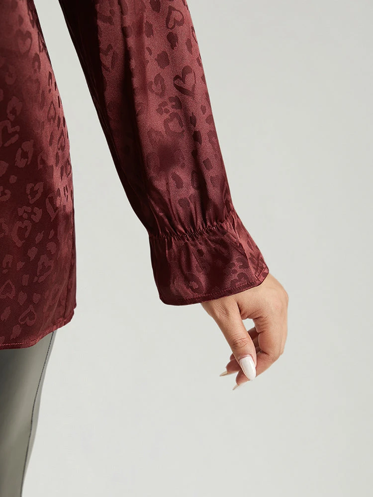 Solid Knot Neck Frill Trim Flutter Sleeve Blouse 9 Solid Knot Neck Frill Trim Flutter Sleeve Blouse - Image 7