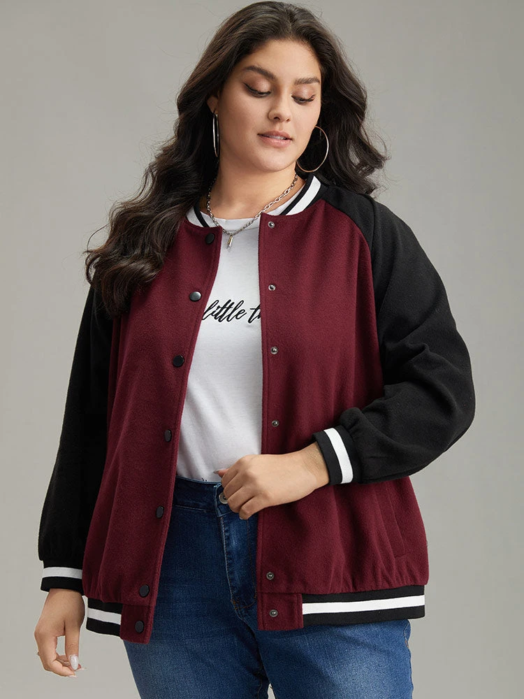 Contrast Trim Pocket Button Fly Bomber Jacket 3 Contrast Trim Pocket Button Fly Bomber Jacket