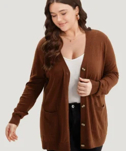 Supersoft Essentials Button Up Patched Pocket Cardigan -Clothing Shop 421422021 fo