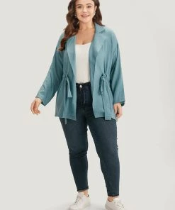 Anti-Wrinkle Plain Suit Collar Drawstring Ties Blazer -Clothing Shop 421877343 wk eca46e58 91a8 45a7 8c02 1679ef2a3b38