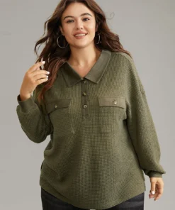 Faux Suede Patchwork Waffle Knit Flap Pocket Sweatshirt 12 Faux Suede Patchwork Waffle Knit Flap Pocket Sweatshirt -Clothing Shop 423882672 yx