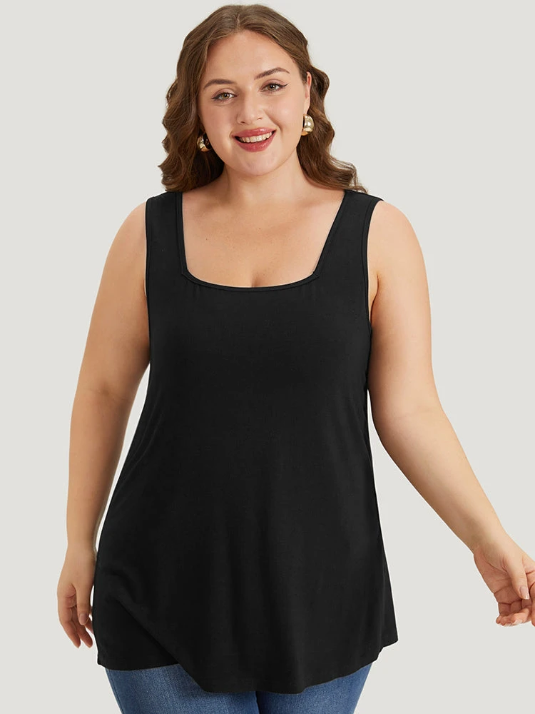 Supersoft Essentials Plain Square Neck Skinny Tank Top 10 Supersoft Essentials Plain Square Neck Skinny Tank Top - Image 8