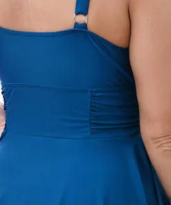 Solid Ruffle Hem Empire Waist A Line Swim Dress -Clothing Shop 424797162 gh 900d6a6d 4293 4ed4 9c17 c902ccc032eb