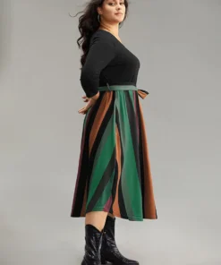 Striped Contrast Patchwork Belted Dress -Clothing Shop 425447644 xp 6f5bdee4 2000 4329 b4aa b97fd9bcbda5