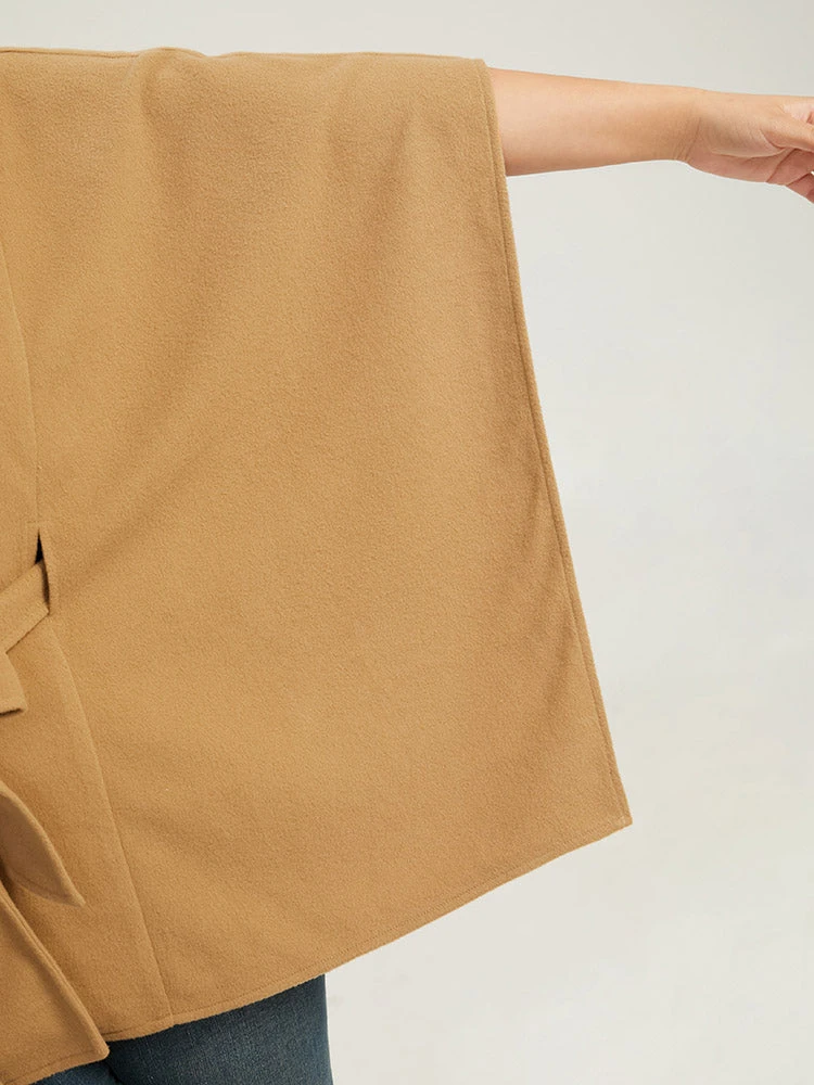 Solid Hooded Belted Batwing Sleeve Jacket 12 Solid Hooded Belted Batwing Sleeve Jacket - Image 10