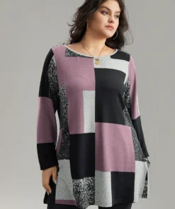 Colorblock Contrast Round Neck T-shirt -Clothing Shop 428879321 vb dcfee543 8faa 475d b8c0 230963ec26a9