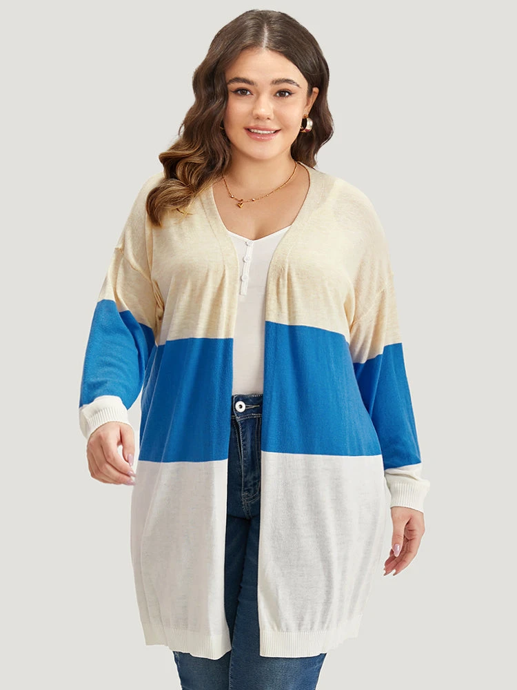Supersoft Essentials Contrast Open Front Lightweight Cardigan 4 Supersoft Essentials Contrast Open Front Lightweight Cardigan - Image 2