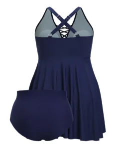 Crisscross Neck Adjustable Straps Ruffles Hem Swim Dress -Clothing Shop 431708613 ly 69002826 1220 4cea 9f88 5f07a92f3094