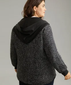 Tweed Pocket Button Through Hooded Coat -Clothing Shop 433261030 cv 79e59c45 b846 4d00 b019 1d3f891b1752