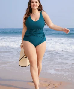 Ruched Knotted Back One Piece Swimsuit -Clothing Shop 433621740 to 5736dd47 ff81 4f7e a04b 10f27cff56b4