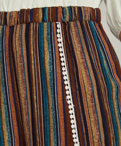 Rainbow Print Wrap Hem Pocket Button Detail Jumpsuit -Clothing Shop 433693839 kw