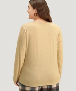 Halloween Skull & Pumpkin Print Sleep Top -Clothing Shop 434707343 gb