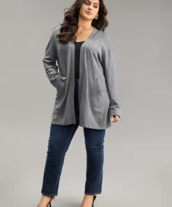 Supersoft Essentials Solid Loose Patched Pocket Cardigan -Clothing Shop 435900915 fe