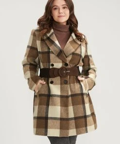 Plaid Suit Collar Double Breasted Pocket Blazer 14 Plaid Suit Collar Double Breasted Pocket Blazer -Clothing Shop 436689317 qo