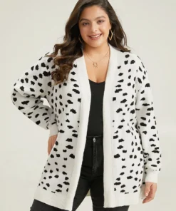 Supersoft Essentials Dot Print Open Front Cardigan