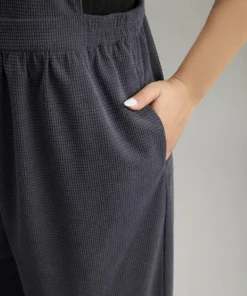 Corduroy Adjustable Straps Gathered Pocket Jumpsuit -Clothing Shop 438859255 aw