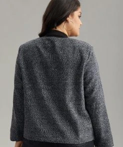 Plain Textured Buckle Detail Coat -Clothing Shop 439022359 qq