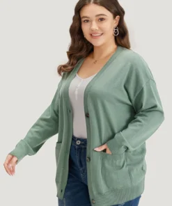 Supersoft Essentials Patched Pocket Drop Shoulder Cardigan -Clothing Shop 439195941 hc