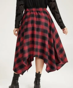 Halloween Plaid Pocket Hanky Hem Woven Skirt -Clothing Shop 439718234 vi e3de6802 f997 4f6e 9d8e 14b2292f880c