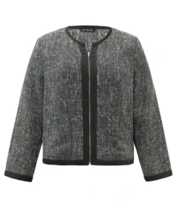 Tweed Patchwork Zipper Pocket Jacket -Clothing Shop 441167787 xz 1c15b175 7778 4ec5 a992 b6afb0cdfcbb