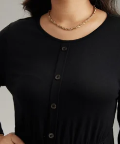 Supersoft Essentials Solid Button Detail Dress -Clothing Shop 441213509 dk 10d1fd39 ca9a 4e93 b247 f1ec56130369