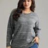 Supersoft Essentials Asymmetrical Striped Round Neck Pullover -Clothing Shop 442741998 mf f5eef2c3 a474 4e10 943d 8b9173f07d32