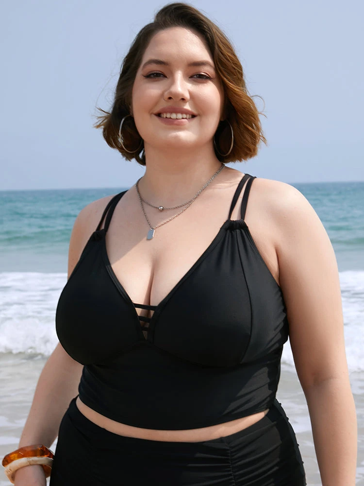 Adjustable Straps Crossover Back Bikini Top 6 Adjustable Straps Crossover Back Bikini Top - Image 4