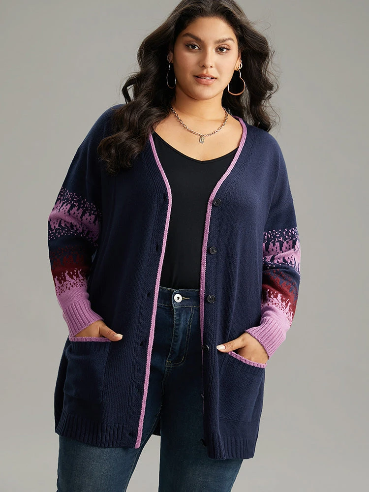 Contrast Heather Pocket Open Front Cardigan 5 Contrast Heather Pocket Open Front Cardigan - Image 3